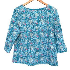 Talbots Petite Tee Women's Size XLP 3/4 Sleeve Floral T-Shirt